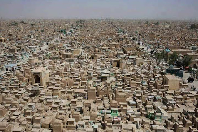 Wadi us-Salaam - The World's Largest Graveyard (cemetery)in the holy city of An Najaf, Iraq