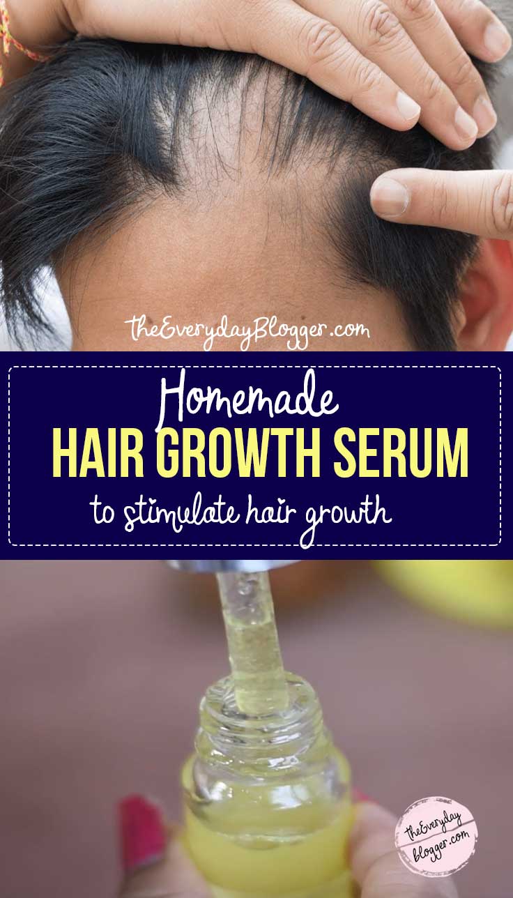homemade diy hair growth serum to stimulate hair & stop hair fall