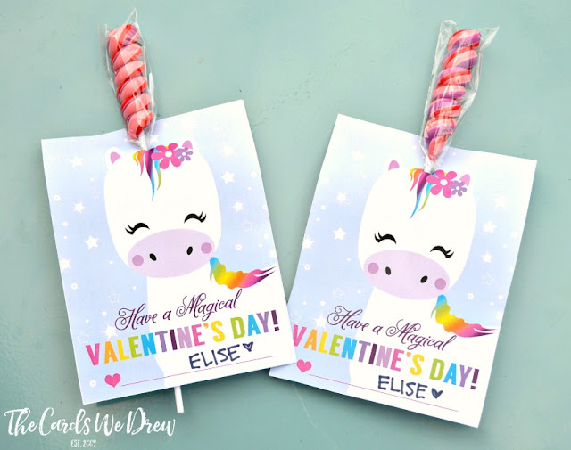 unicorn free printable valentine cards