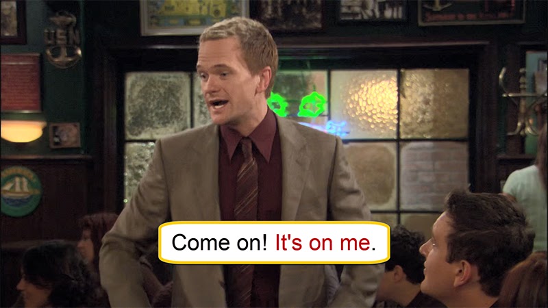 Bahasa Inggrisnya Saya Traktir