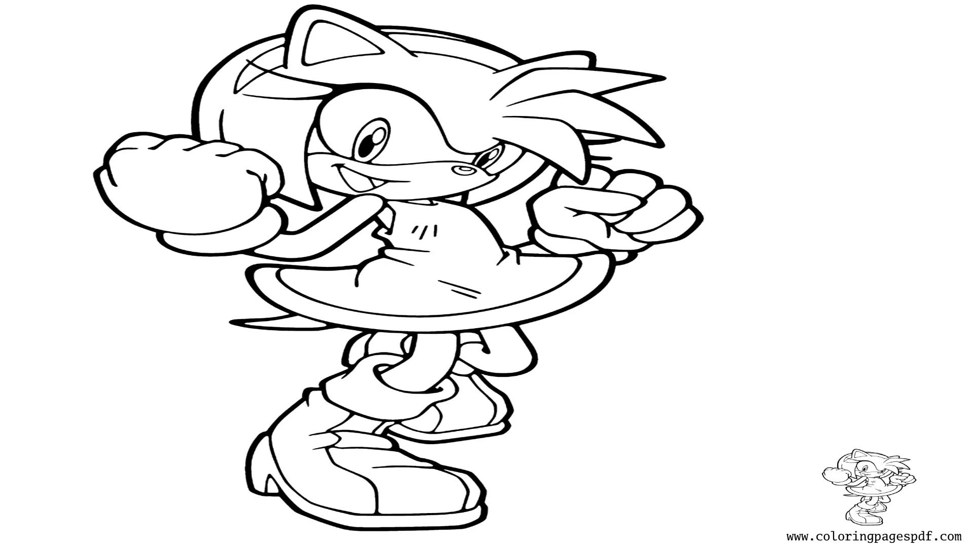 Coloring Page Of Amy Rose - Coloring Pages Sonic 4.webp