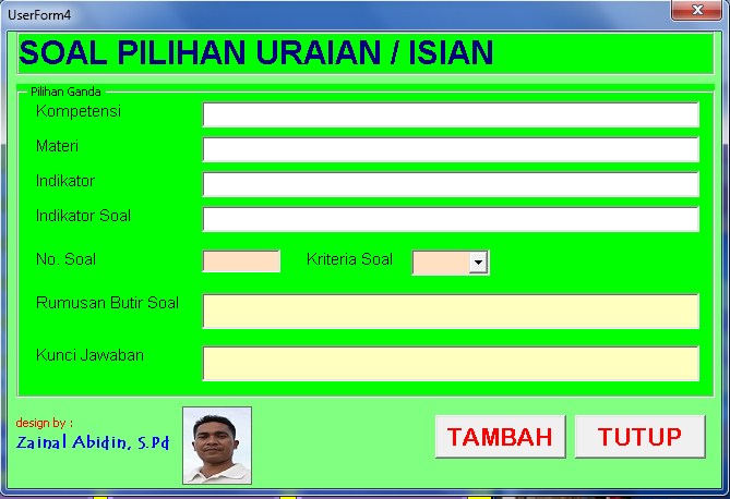 Download Aplikasi Pembuat Soal dan Kisikisi Soal secara