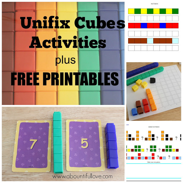 Unifix Cubes Activities Plus Free Printables A Bountiful Love Unifix Cubes Activities Plus Free Printables A Bountiful Love