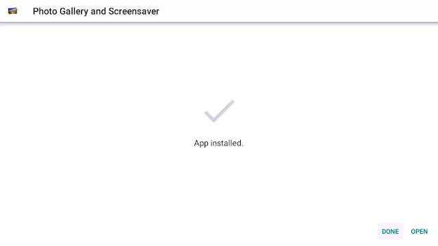 installed successfully photo gallery and screensaver app photo gallery and screensaver app installed successfully