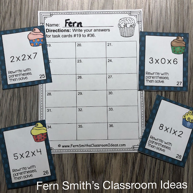 You will love how easy it is to prepare these 3rd Grade Go Math 4.6 Associative Property of Multiplication Task Cards for your class. My students LOVED Task Cards and your students will too! You can dedicate one of your math centers, math workstations, as a task card center. By changing out the skill each week, your students already know the directions for using the task cards. Your students will enjoy the freedom of task cards while learning and reviewing important skills at the same time! Students can answer these Associative Property of Multiplication Task Cards in your classroom math journals or on the included recording sheets. These 3rd Grade Go Math 4.6 Associative Property of Multiplication Task Cards are perfect for assessment grades for 3rd Grade Go Math Chapter 4!