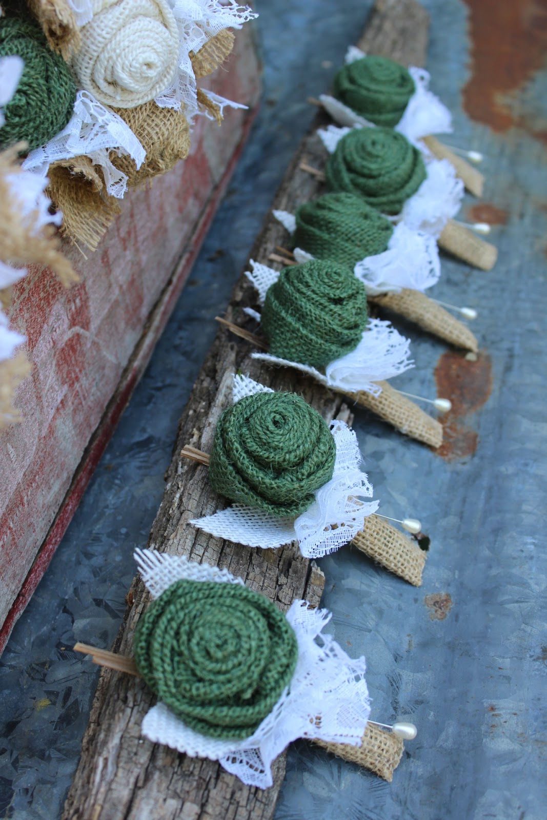 Gypsyfarmgirl Rustic Burlap Wedding Bouquets