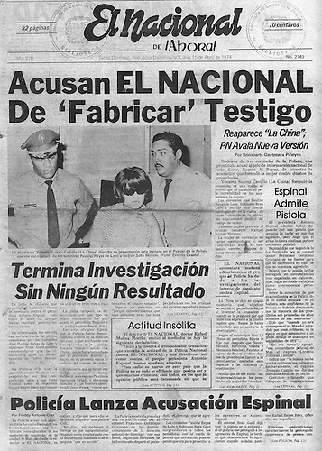 Portada de El Nacional, informando sobre el caso de Antonio Espinal.