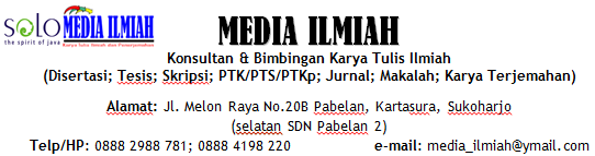 JASA PTK PTS PTKp di Solo/Surakarta; Semarang; Yogyakarta/Jogja  "Media Ilmiah"