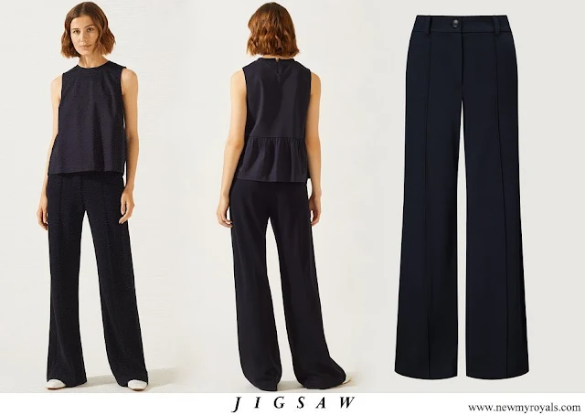 Kate Middleton wore Jigsaw High Waisted Sport Luxe Trousers