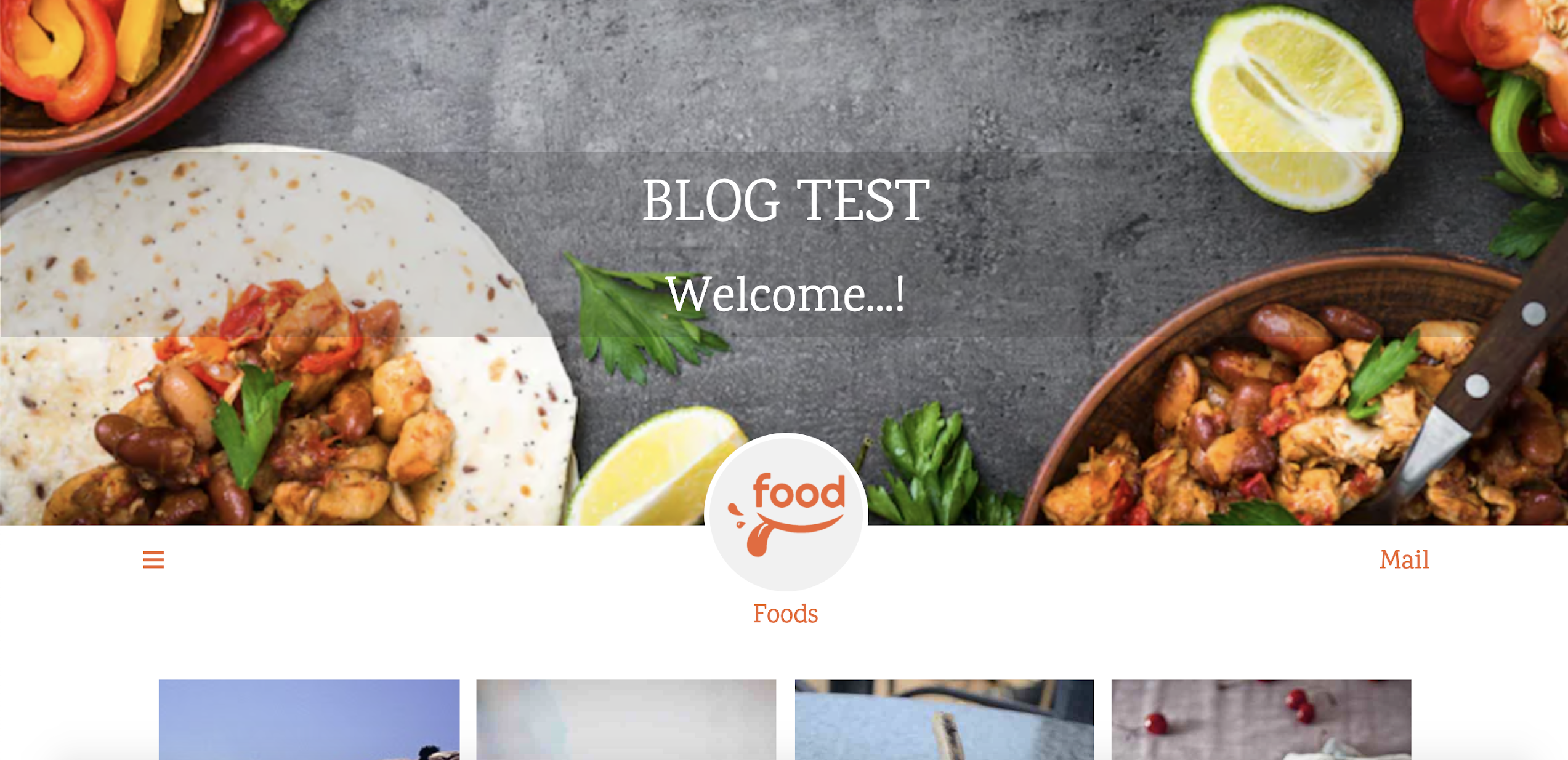 Foods template Blogger