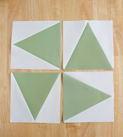 Triangle in a square quilt block using Tri-Recs rulers