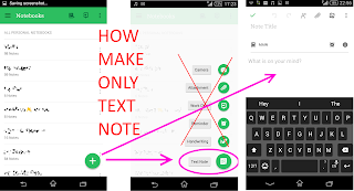 Evernote Android App: customize note creation button "+" - quick text notes  1