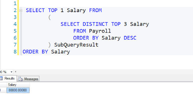 Finding 3rd highest salary in sql tech point fundamentals