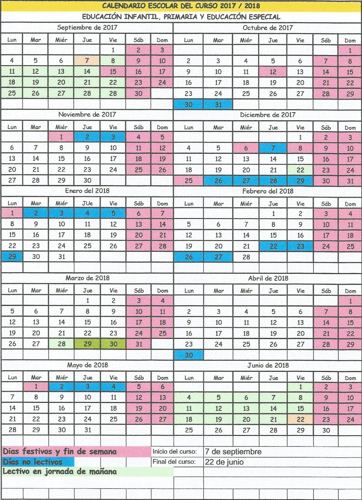 Calendario Escolar