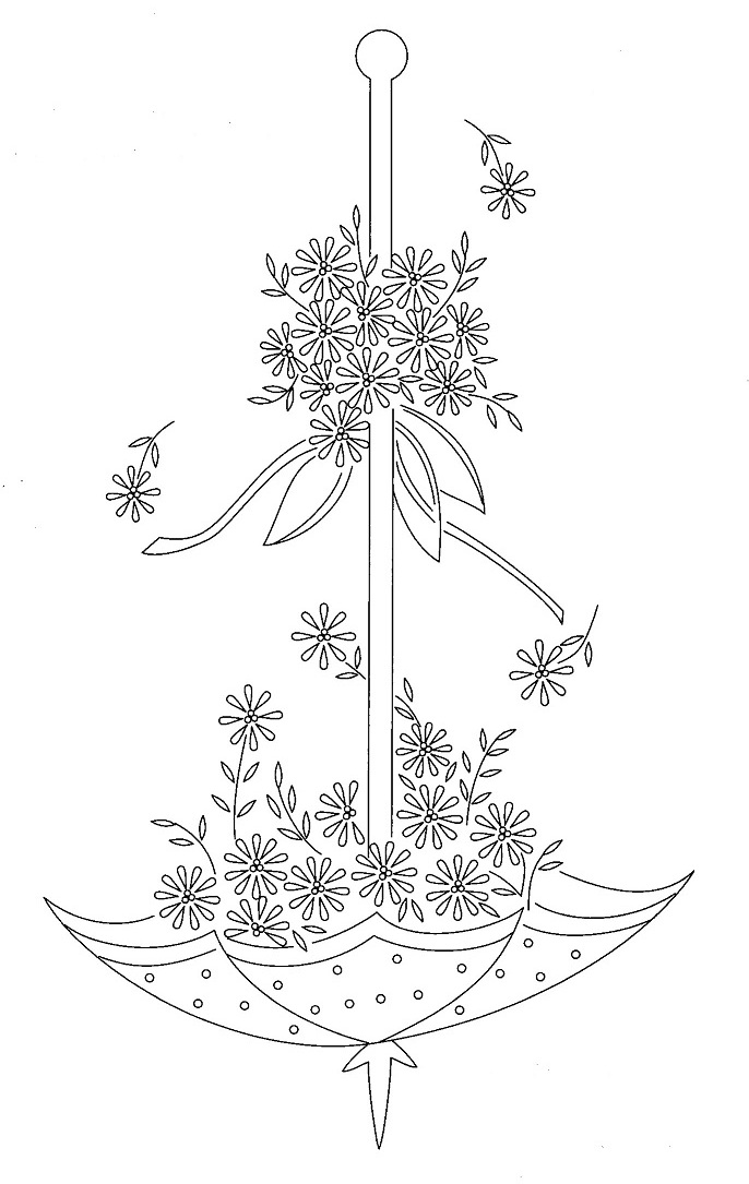 Yesteryear embroideries i have a vintage umbrella embroidery design Yesteryear embroideries i have a vintage umbrella embroidery design