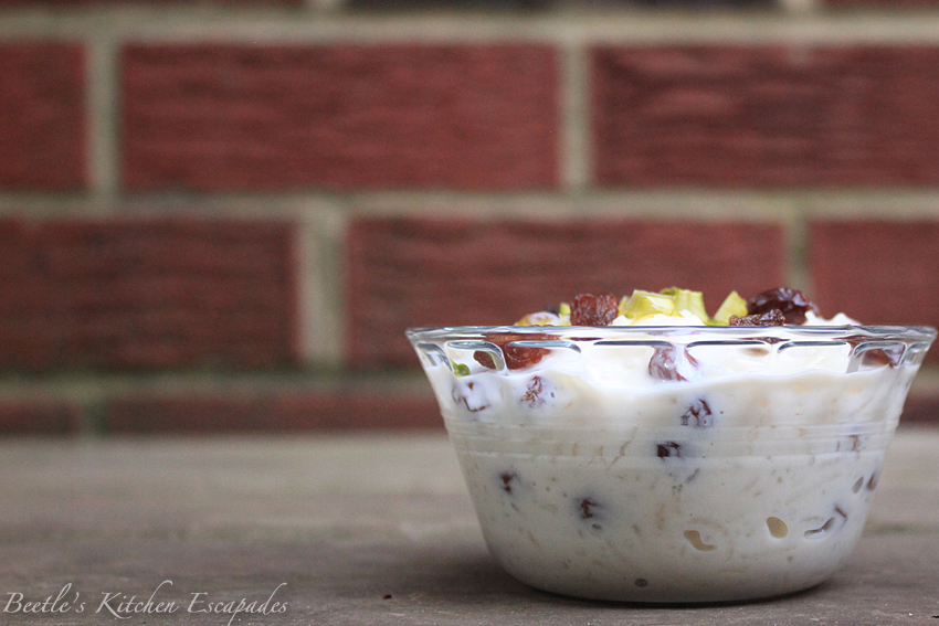 Beetle's Kitchen Escapades Rum Raisin Rice Pudding