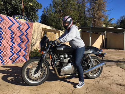 Riding my brother's Triumph
