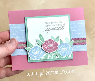 Stampin' Up! For the Love of Felt ~ Weekend Color Challenge Cards ~ www.juliedavison.com #stampinup #incolors