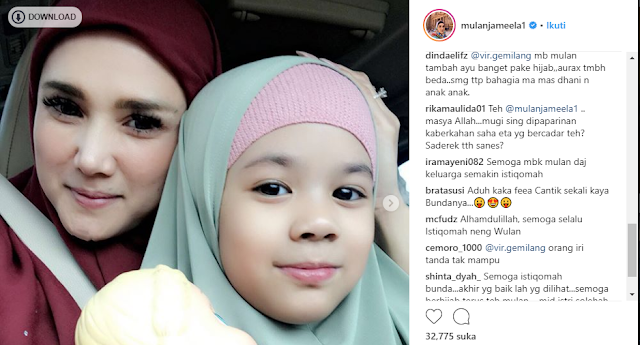 Mulan Jameela Mantab Berhijab, Reaksi Netizenpun Diluar Dugaan