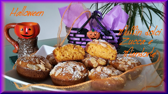 muffin dolci alla zucca e mandorle halloween