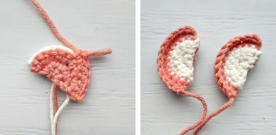 Crochet Valentine tiger tutorial ears