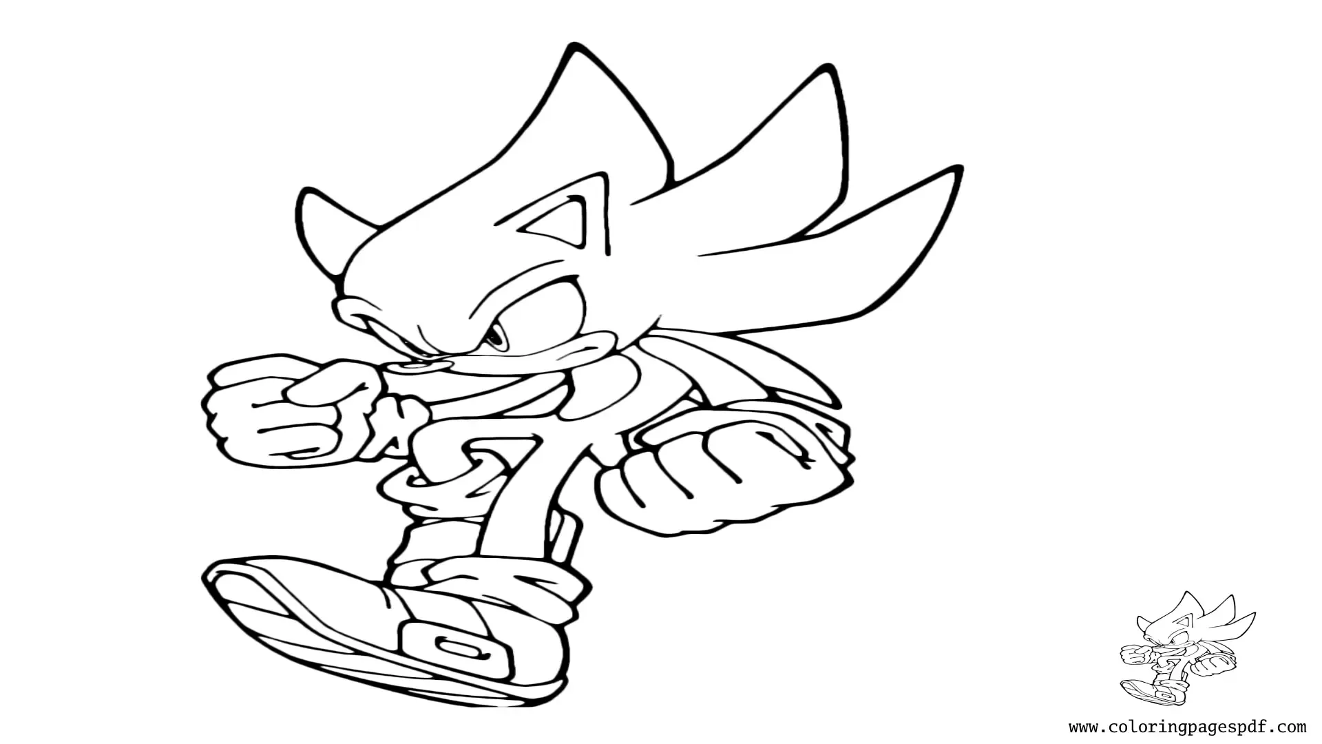 Coloring Page Of Super Sonic