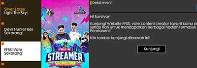Streamer Showdown Ff Dapatkan Senjata Permanen Skyline