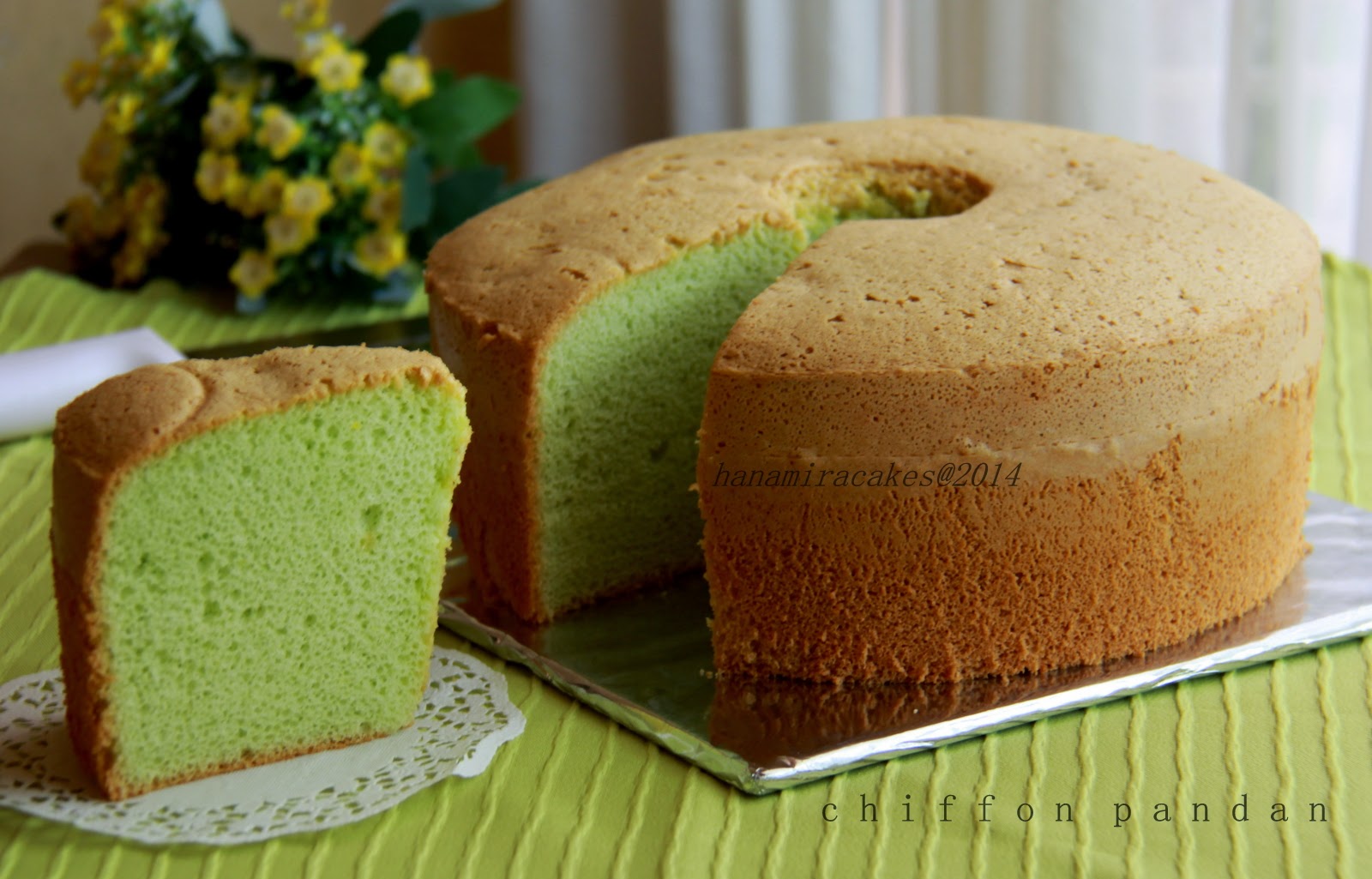 Pandan Chiffon Cake Hanamira Kitchen