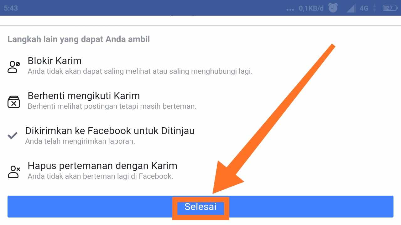 Cara menghapus akun Facebook sendiri Lewat HP
