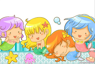Sirenitas Bebés: Inivtaciones para Imprimir Gratis. Sirenitas Bebés: Invitaciones para Imprimir Gratis.