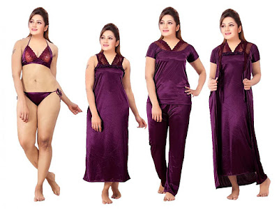 satin nighty combo