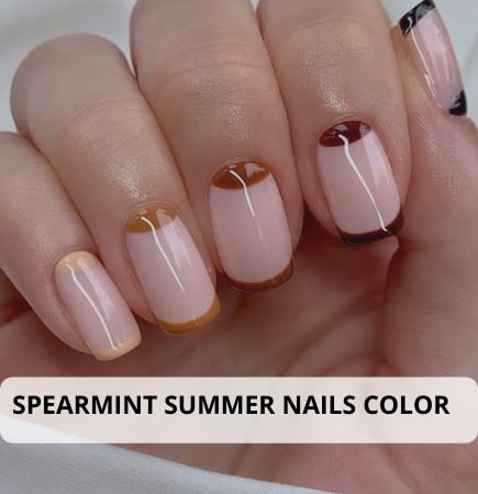 Spearmint Summer nails color