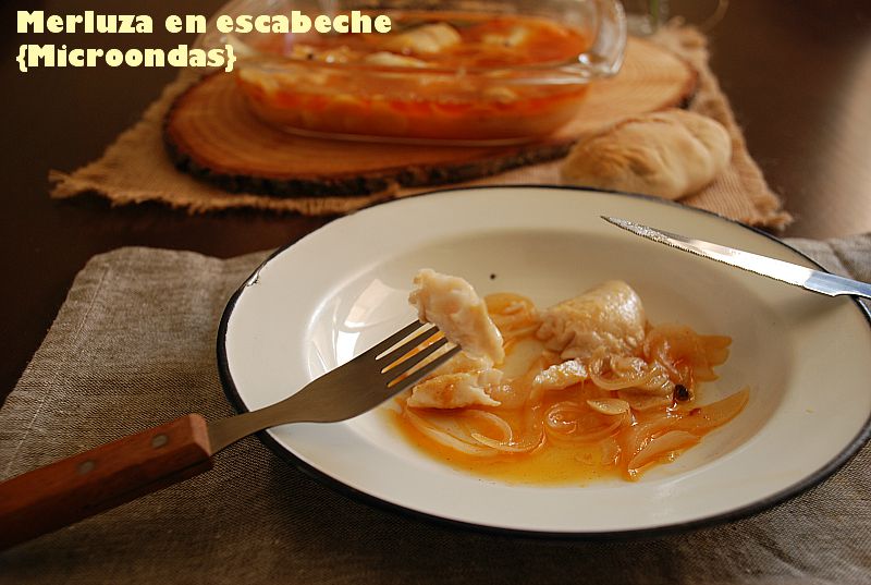 Siguiendo a Nenalinda Merluza en escabeche en Microondas {Cocinando