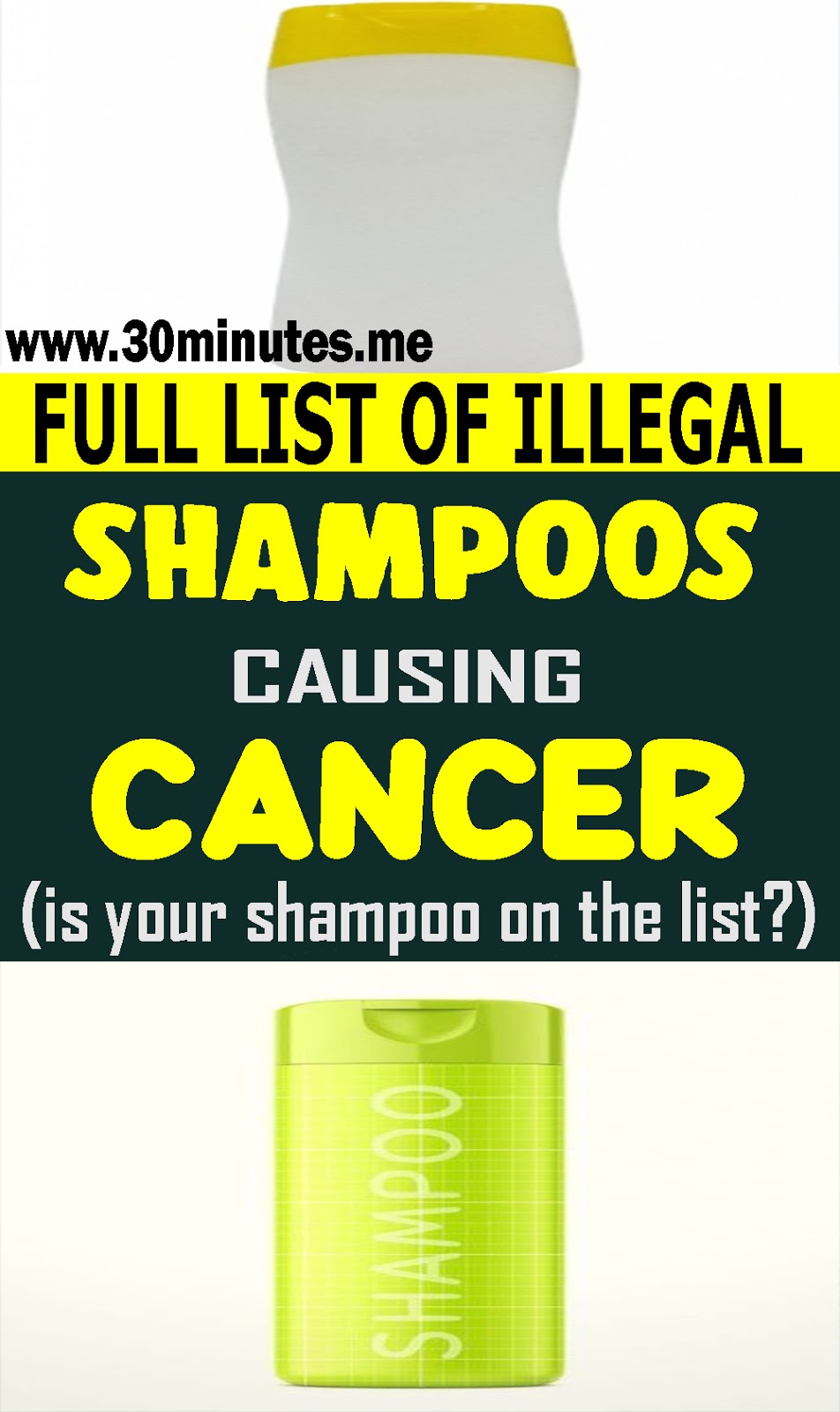 Full List of Illegal Cancer-Causing Shampoos! Is your Shampoo on The