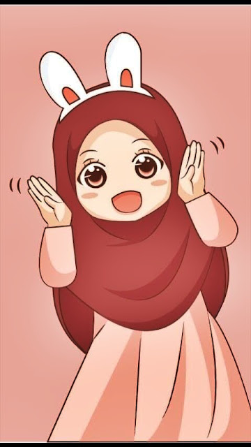 Gambar kartun muslimah lucu