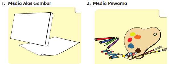 Contoh media alas untuk membuat gambar ilustrasi adalah