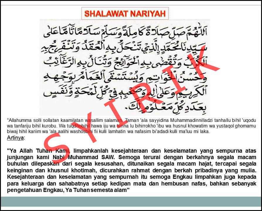 Hukum Amalan Shalawat Nariyah | Catatan Damar