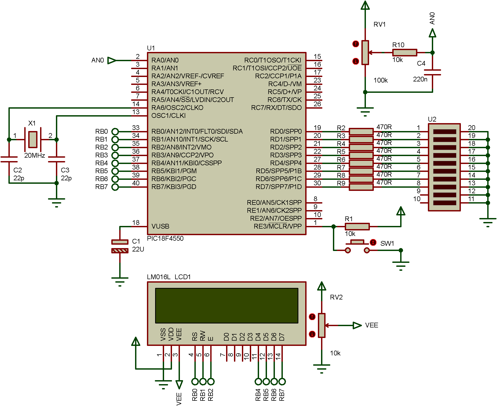 Electronics and Programming: PIC18F4550 LCD Interfacing in CCS PICC