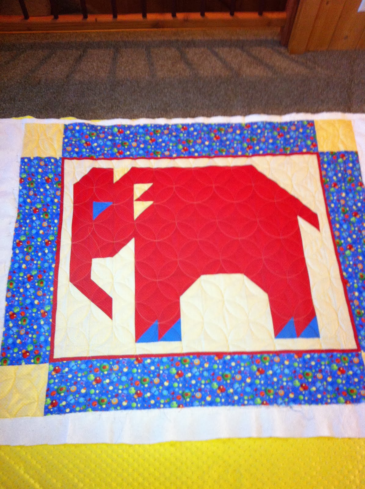 Red Barn Quilting Elephant on Parade