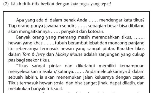 Isilah Titik Titik Berikut Dengan Kata Tugas Yang Tepat Pentium Sintesi