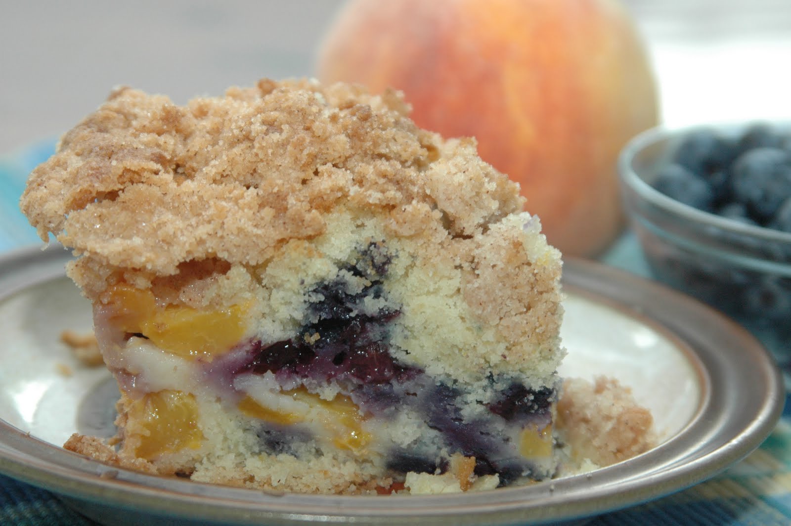 There's a Dad in the Kitchen! Peach & Blueberry Buckle