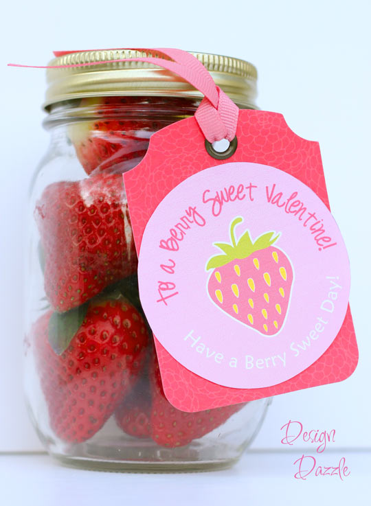 Strawberry Themed Valentine Printable