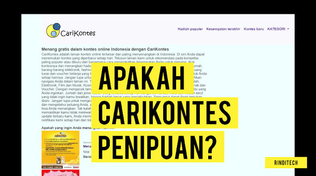 Apakah website carikontes penipuan