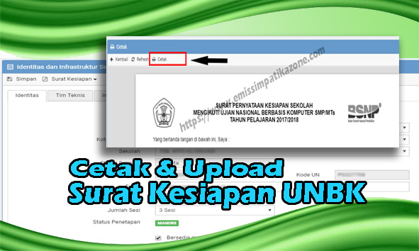 Cara Cetak Dan Upload Surat Kesiapan Unbk Di Web Ubk Kemdikbud Go Id Simadrasah