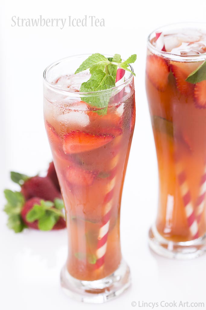 Strawberry Iced Tea Lincy's Cook Art