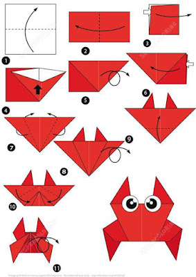 Como fazer caranguejo com origami