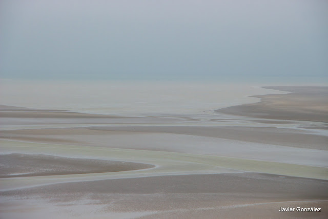 Las vistas de la bahía con marea baja