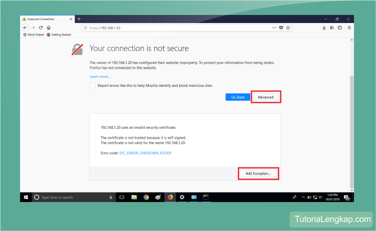 Cara melewati your connection is not secure pada browser, how to solve your connection is not secure when access website, cara ampuh melewati halaman tidak aman pada browser
