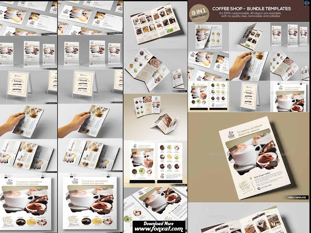 Coffee Shop - Bundle Templates التجميعة الثانية 