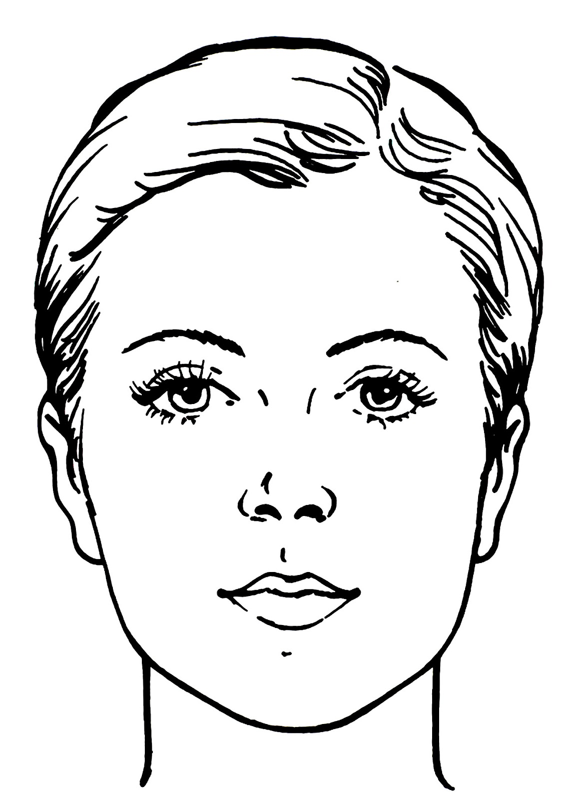 hair and makeup coloring pages - photo #14